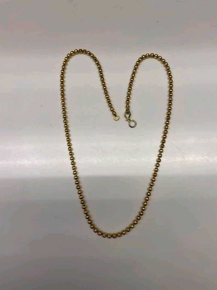 Anti Tarnish Gold Bead Chain Necklace