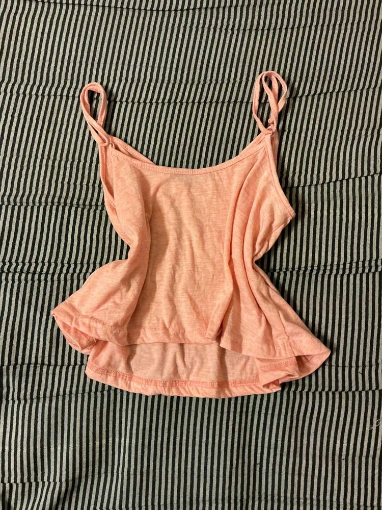 Peach Spaghetti Strap Tank Top