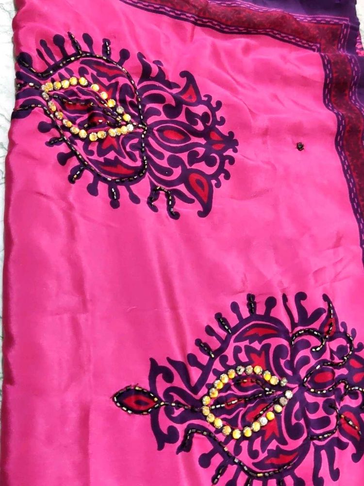 crepe silk saree soft fabric stone work