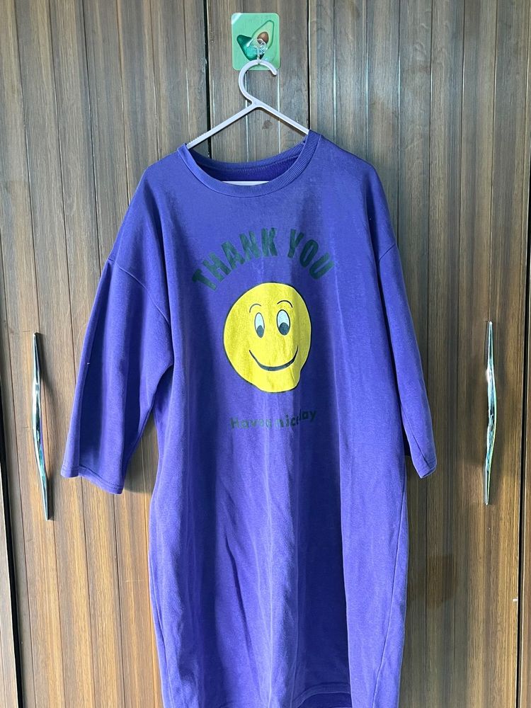 comfortable Purple smiley tee