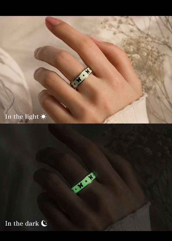 Unisex Glow-in-the-Dark Butterfly Ring