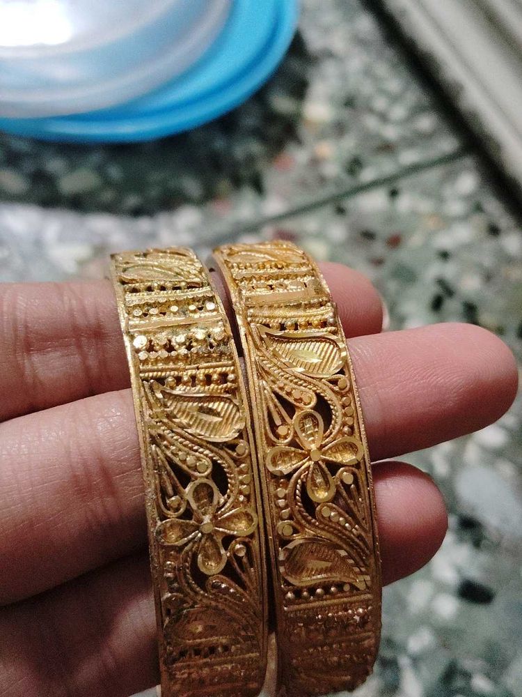 Exquisite Gold-Plated Bangles