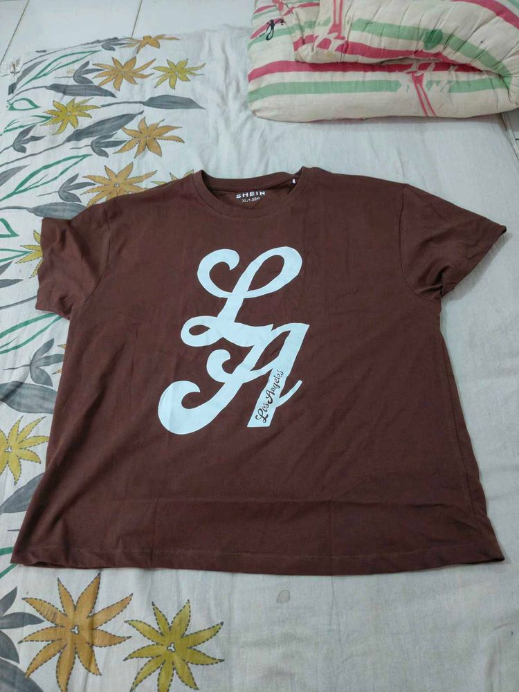 Brown LA Graphic T-Shirt