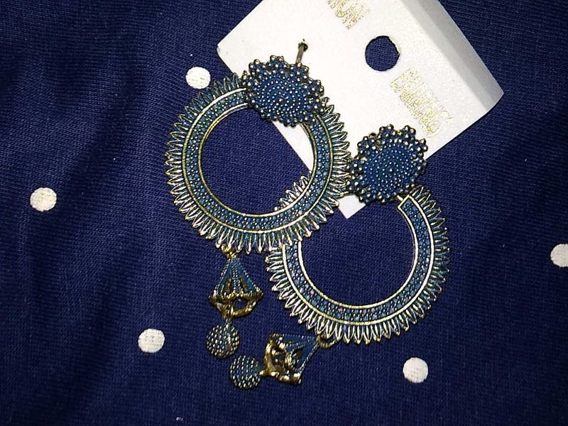 blue Circle earrings