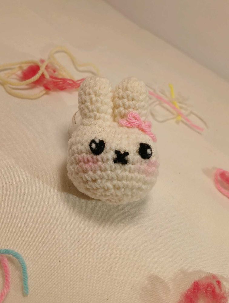 Crochet miffy bunny keychain