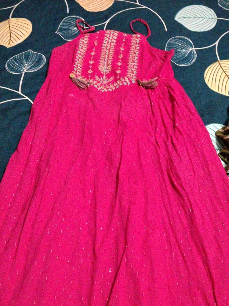 Beautiful Pink Ethnic Gown frock