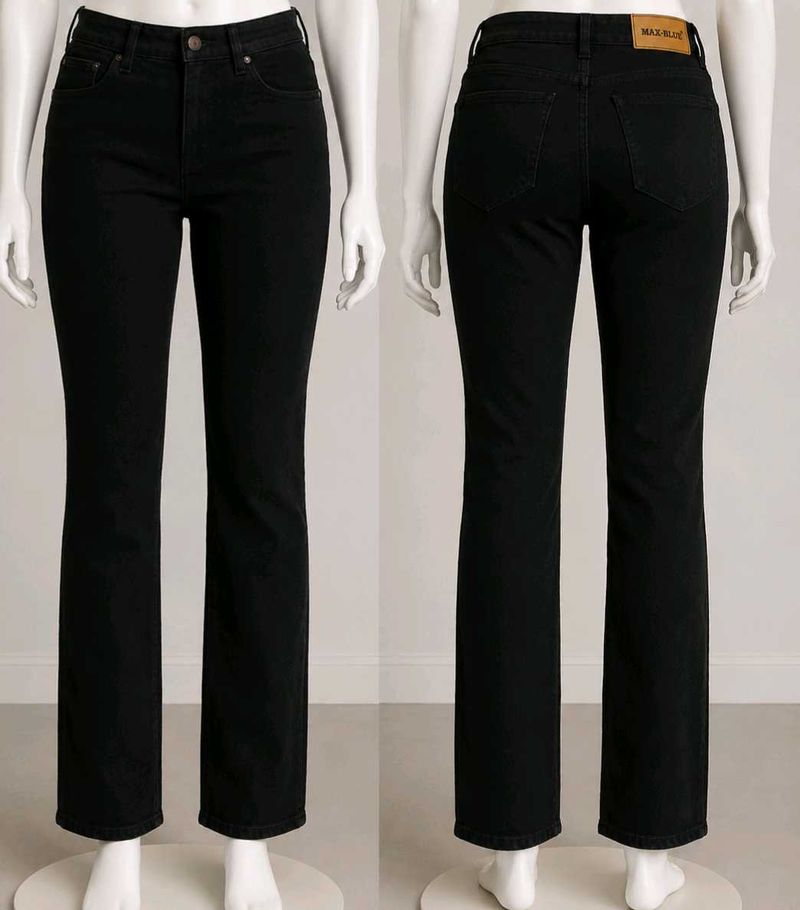 Classic Black Bootcut Jeans