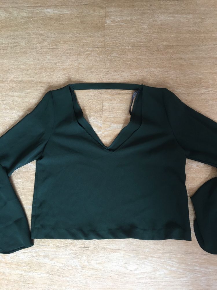 Zara Trafaluc Top In Dark Green