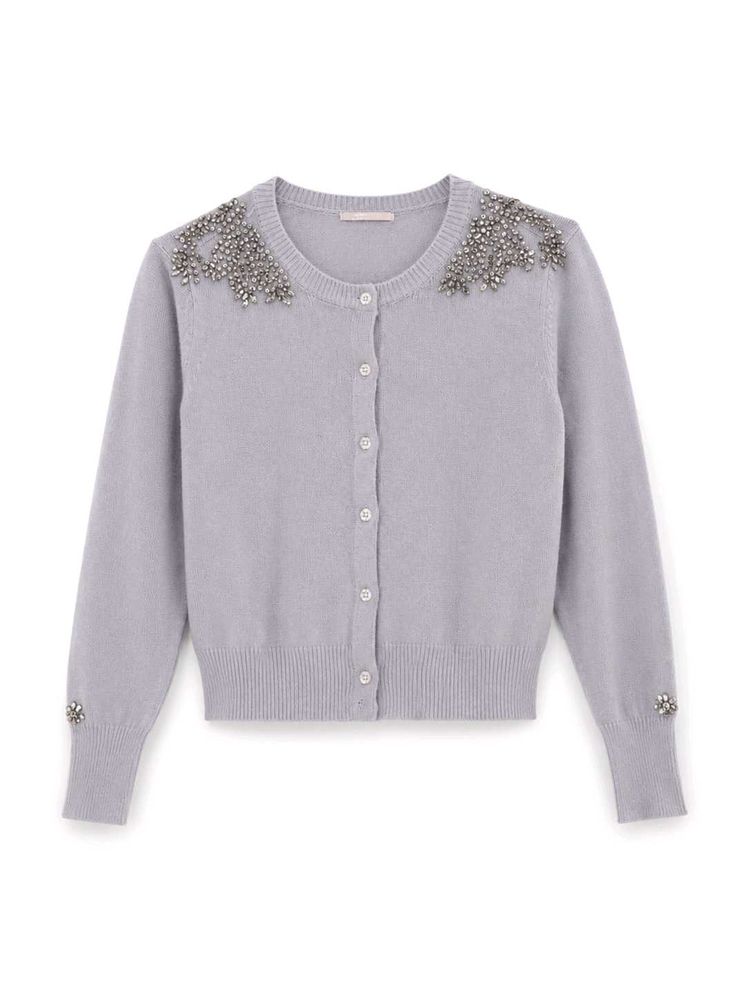 Embellished Grey Cardigan