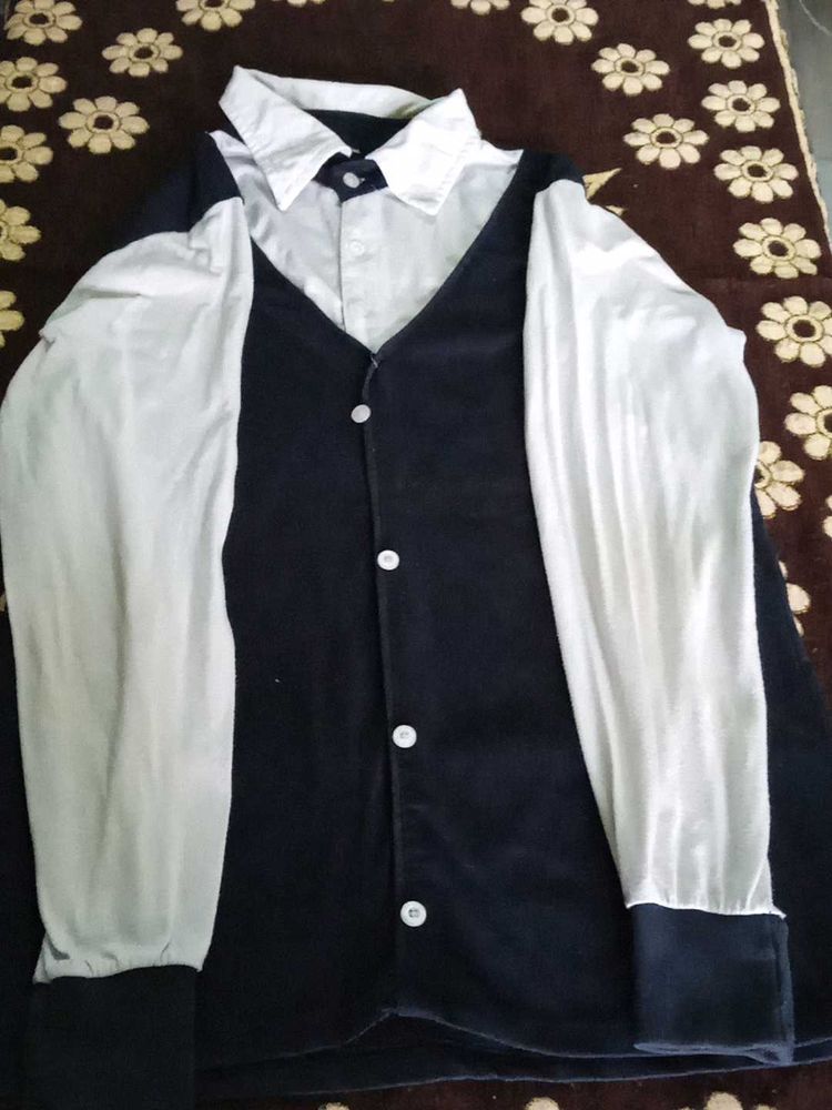 Unique Black &amp; White Button-Down