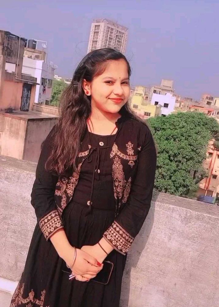 Black Printed Kurta with Jacket for Women