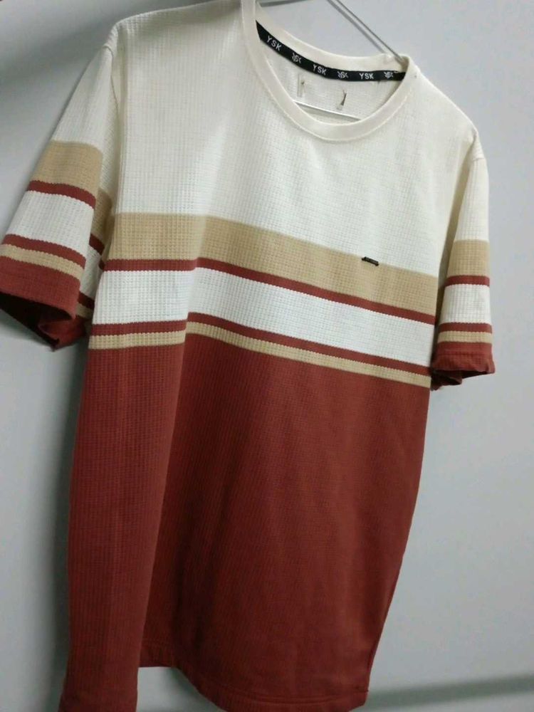 Striped Men's T-Shirt pure cotton new condition.