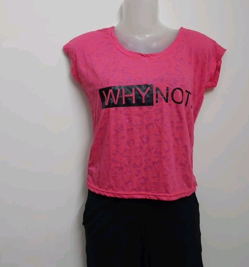 Pretty Pink Crop Tshirt 👕