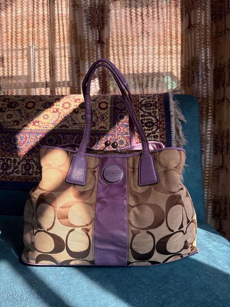 Coach Signature Monogram Tote/hand Bag