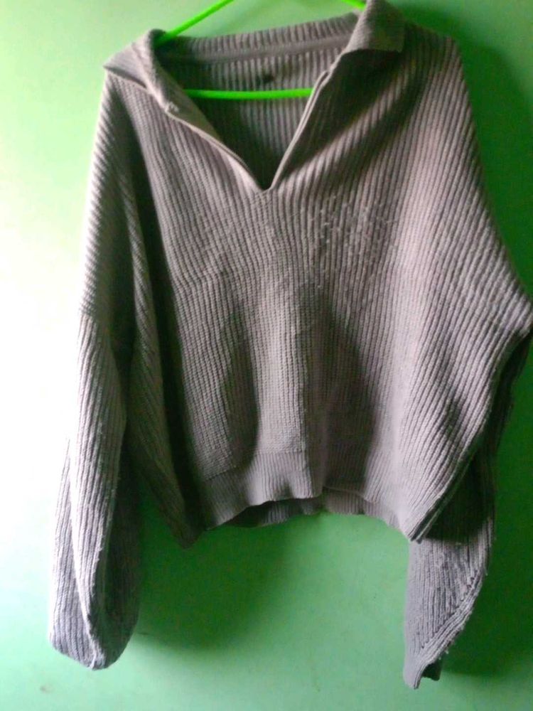 Oversized Knit Polo