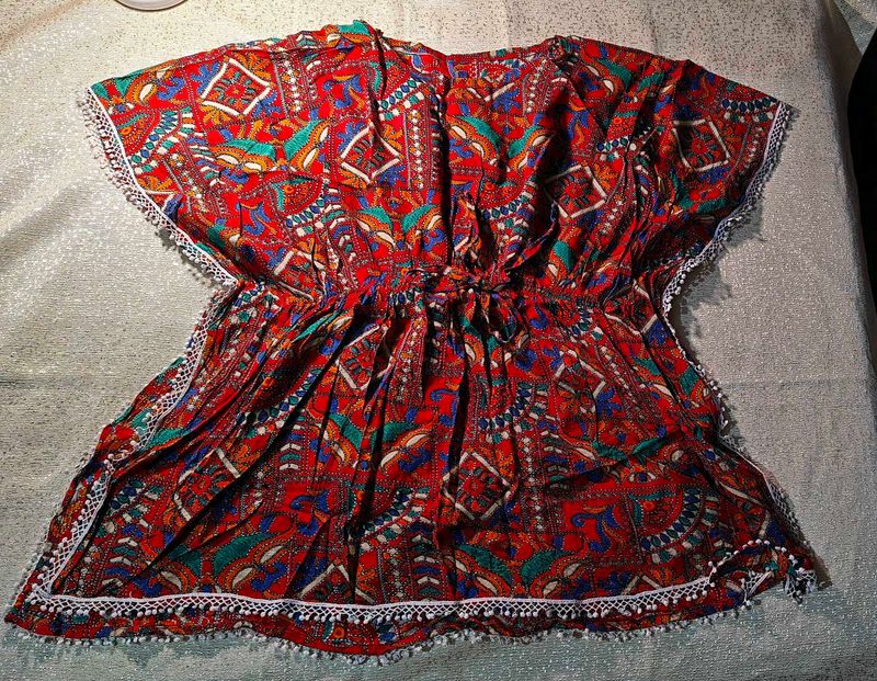 Boho Print Kaftan Tunic