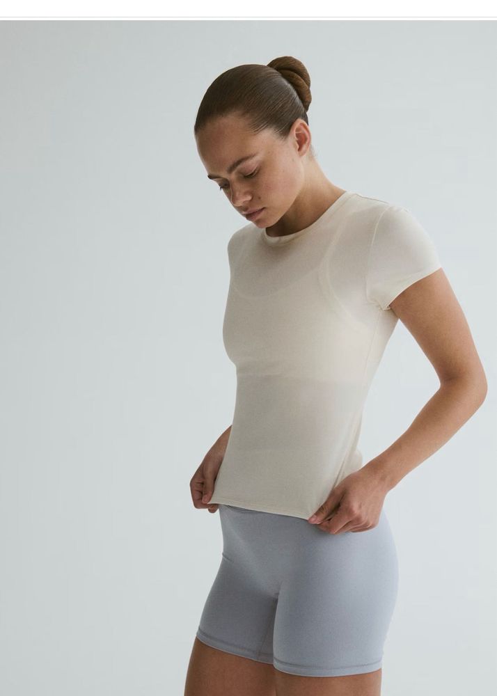 Sheer Mesh Short Sleeve Top