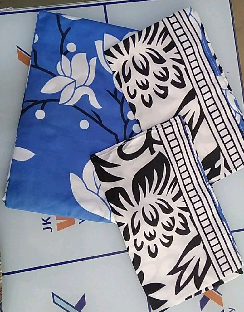 💥Tc Cotton Double Bedsheet With 2 Pillow Cover