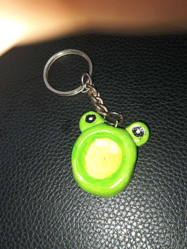 Cute Frog worry stone  Keychain Charm