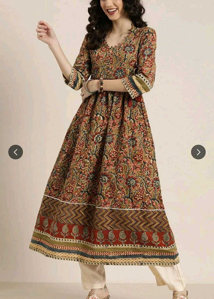 Kalamkari handblock Printed Cotton Maxi