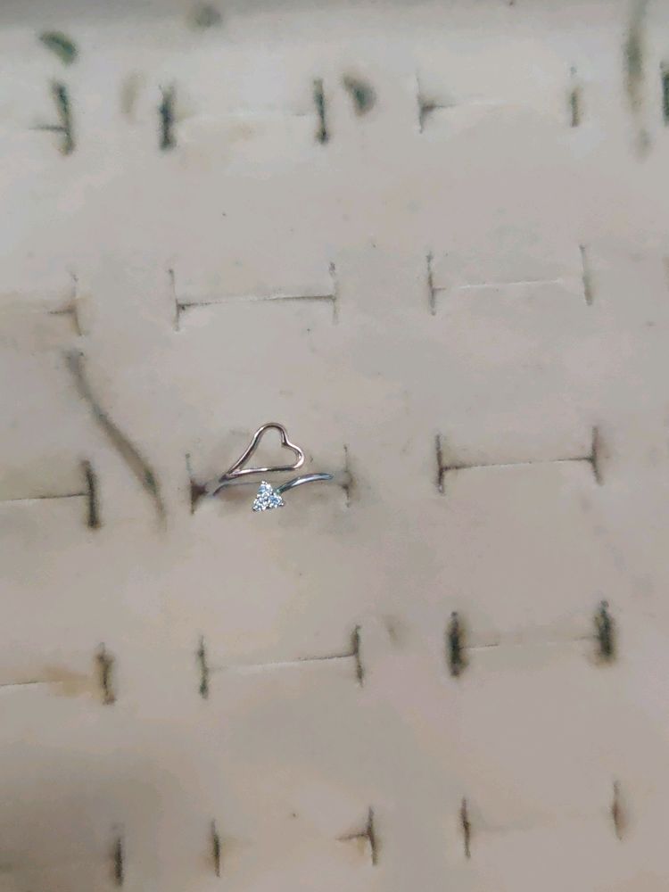 Dual Tone Silver Toe Ring