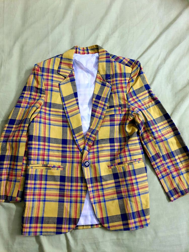 Mustard Blazer For 4-6 Yrs