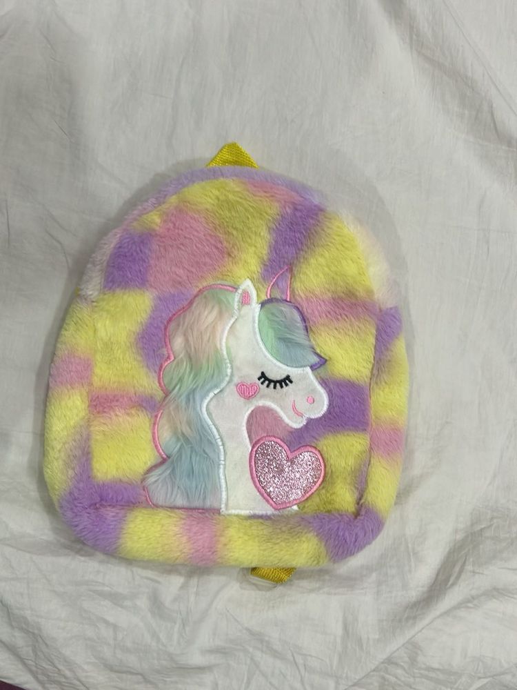 Fuzzy Unicorn Backpack for Kids