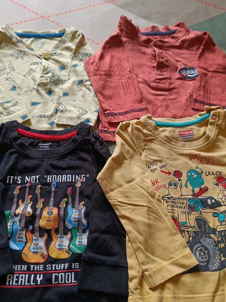 Bundle of 4 Boys Long Sleeve T-Shirts
