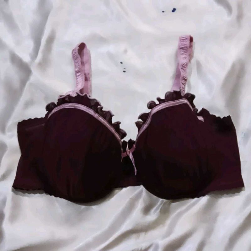new q_t Burgundy Bra