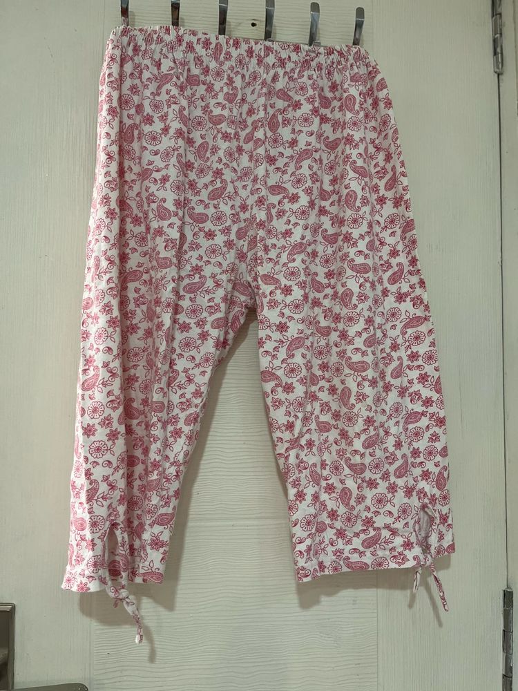Pink Paisley Capris