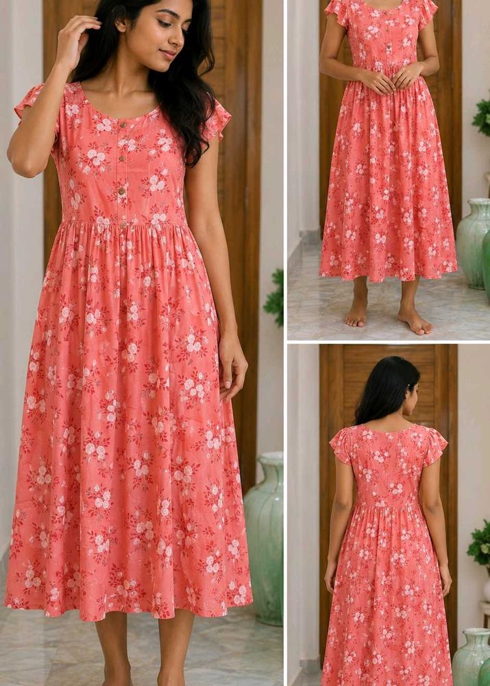 Floral Print Cotton Kurta
