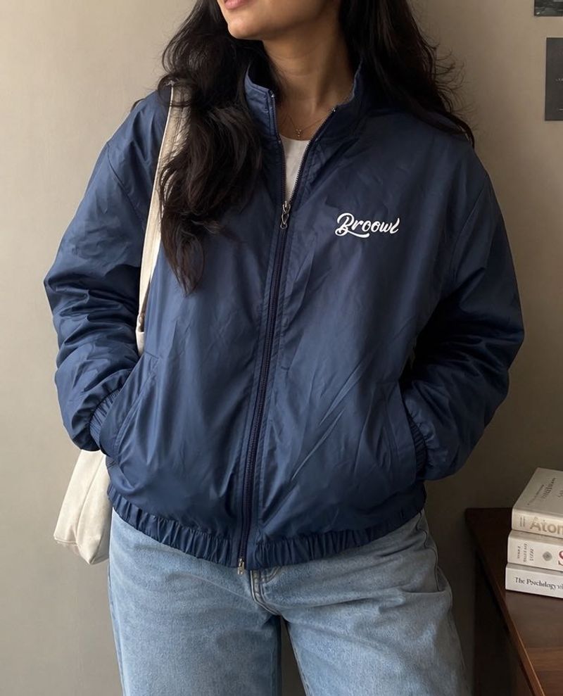 Lightweight polyester windbreaker jacket