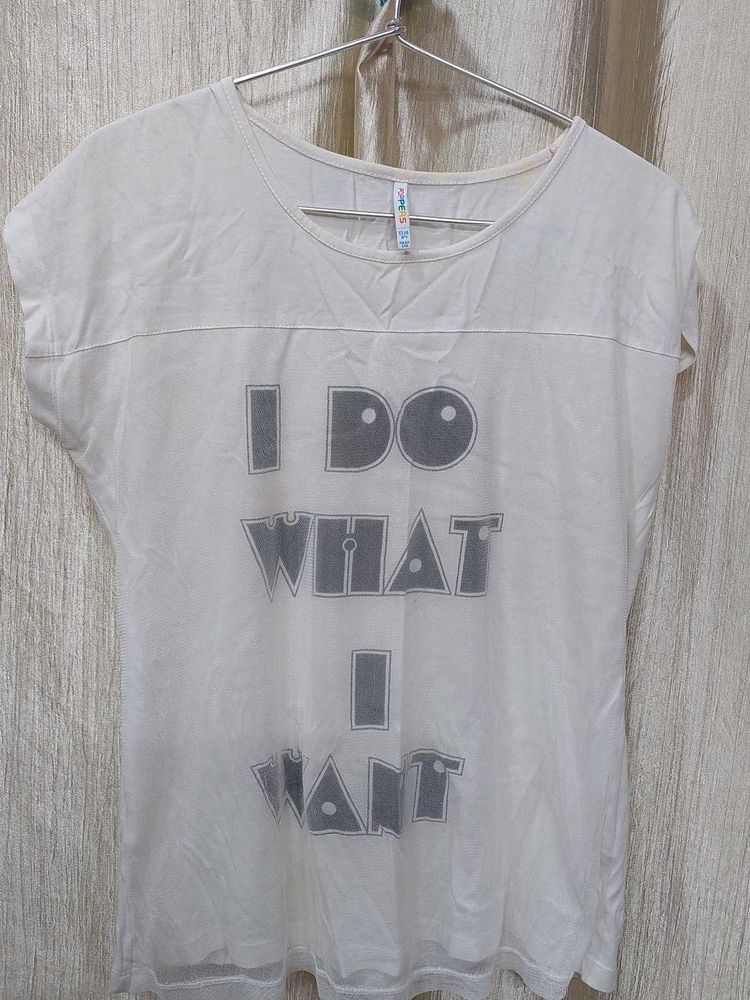 White Graphic Tee 'I Do What