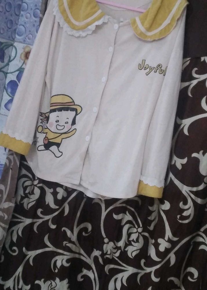 Cute Cartoon Print Top