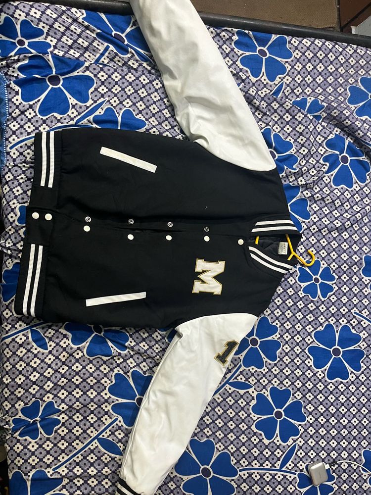 Varsity Jacket with Camera Graphic
