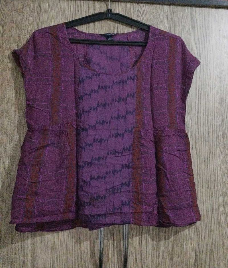 purple l light weight tops for girls/women