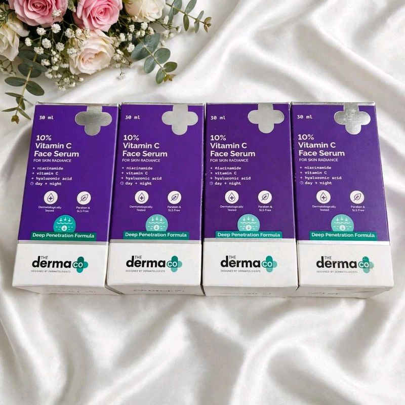Pack of 4 The Derma Co. 10% Vitamin C Face Serum (