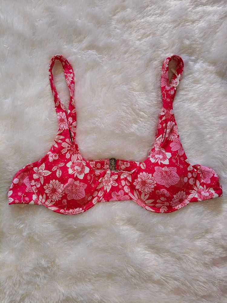 Vibrant Floral Bikini Top