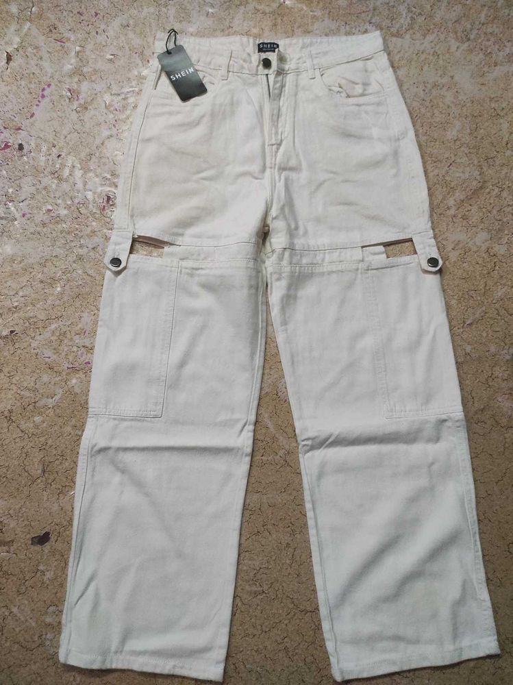 Shein Cream Cargo Pants