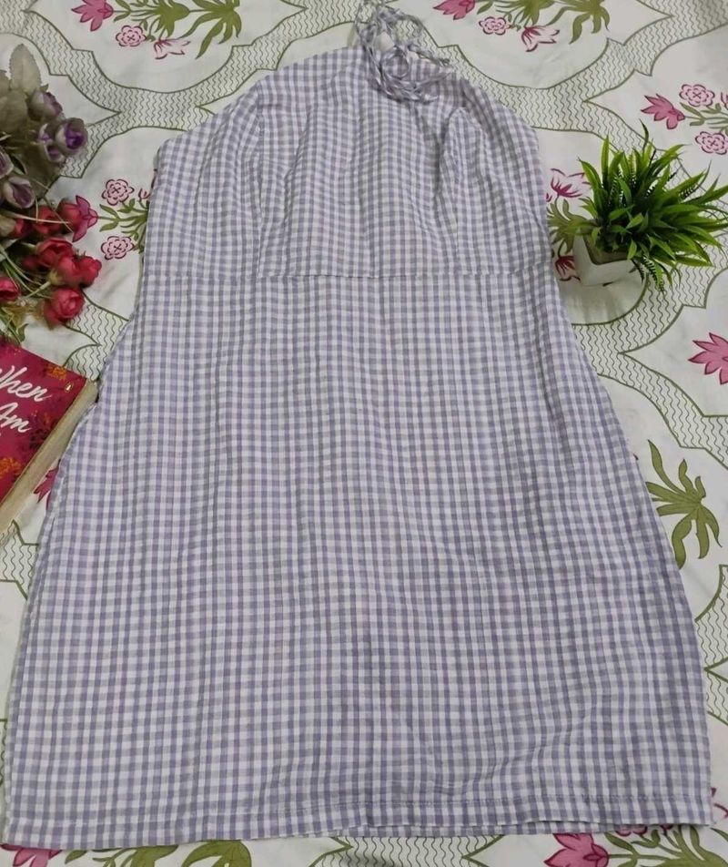 Cute Gingham Checkered Dress