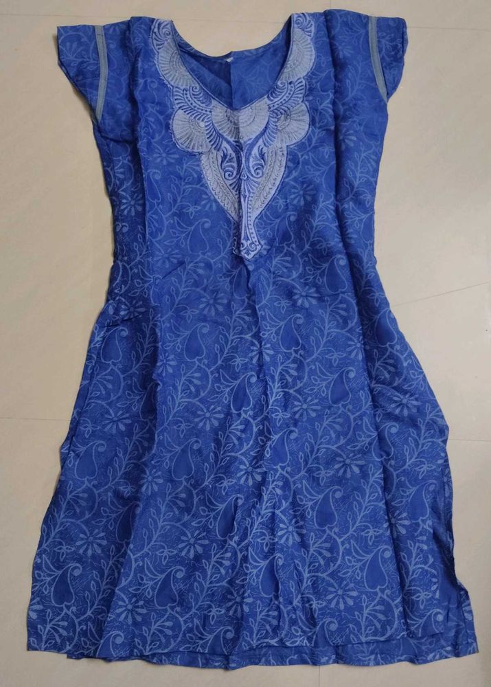 Blue Printed Kurta
