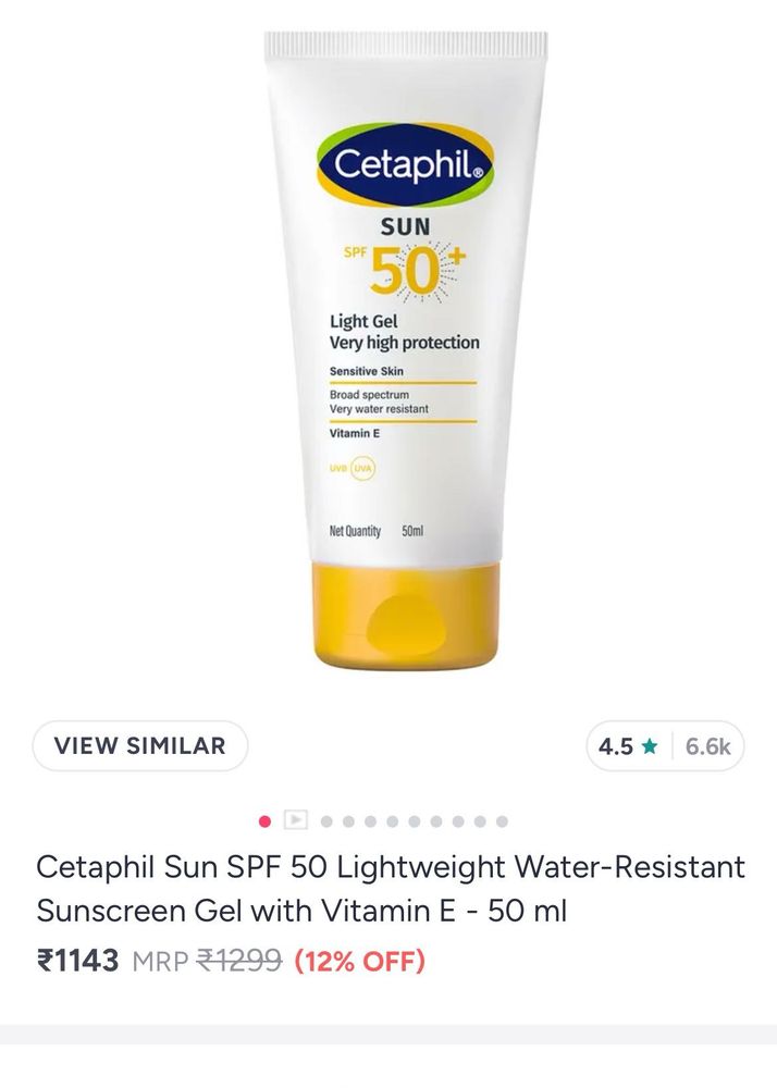 Cetaphil Sun SPF 50 Sunscreen Gel