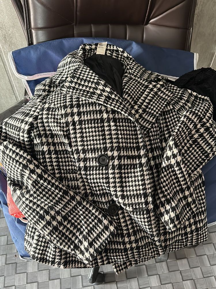 Houndstooth Print Jacket