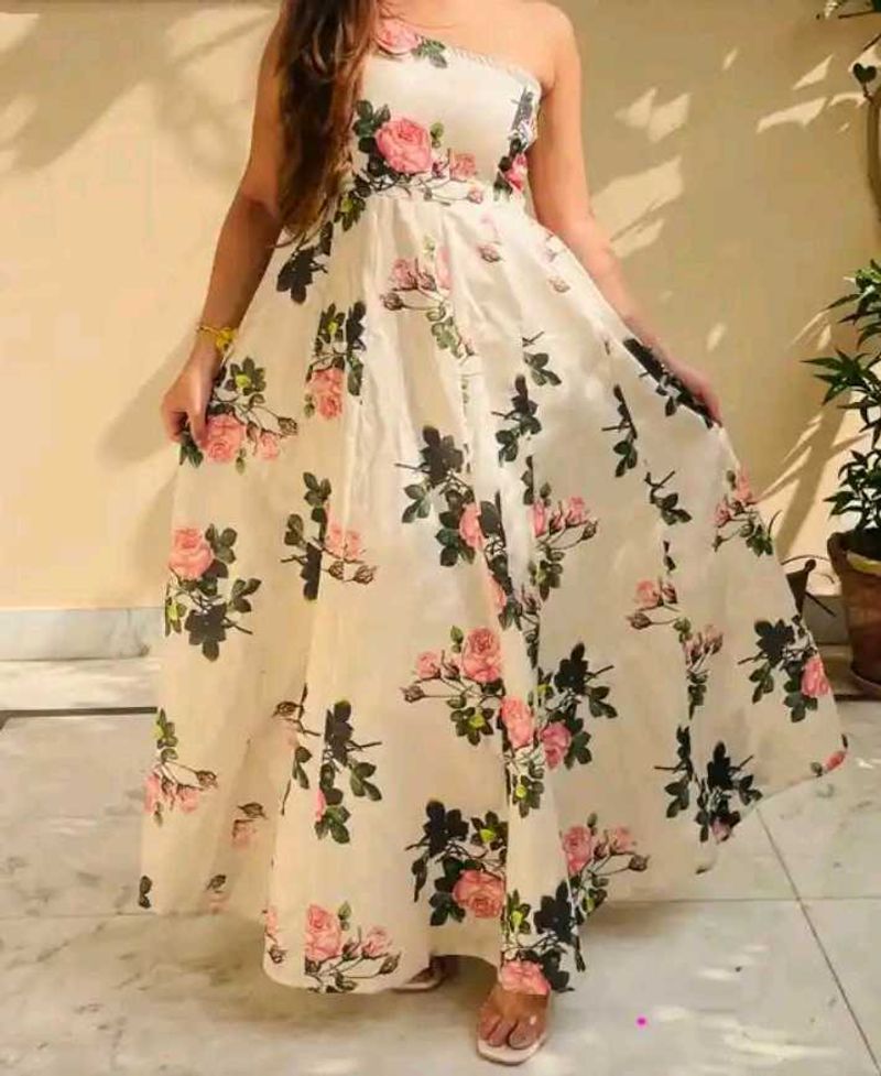 Floral One Shoulder Dress