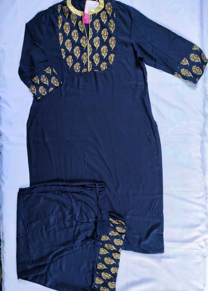 Navy Blue Ethnic Set