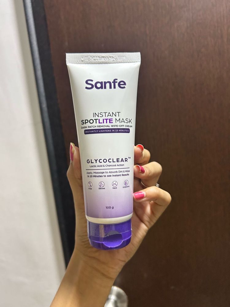 sanfe glycoclear spotlight mask to remove tan