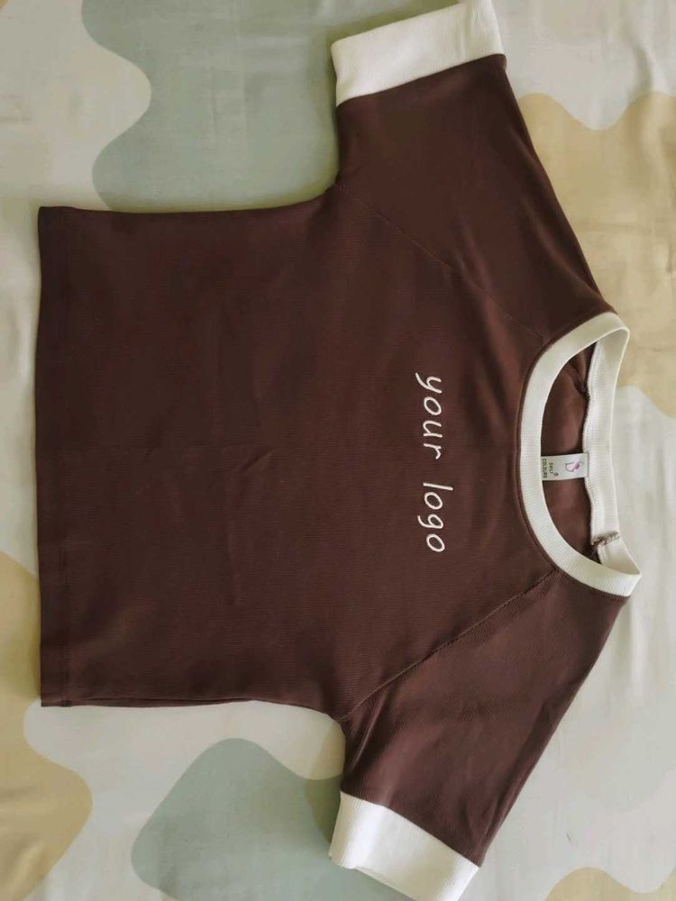 Retro Brown Ringer T-Shirt