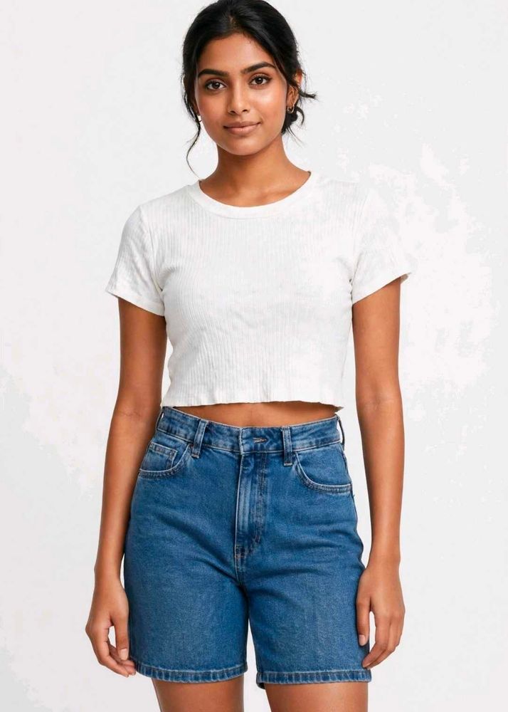 White crop top