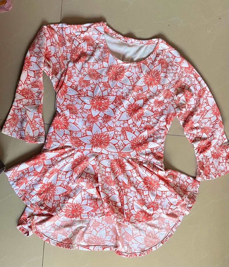 Stylish Printed peplum top