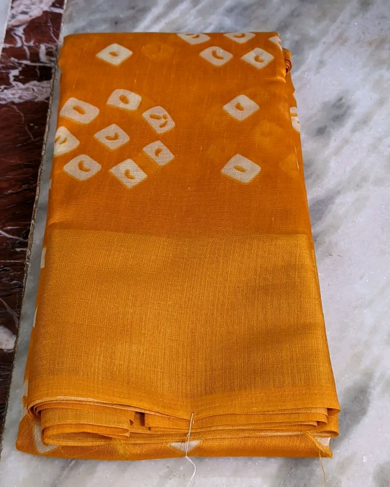 Combo Of Cotton Silk Saree With Embroidery Blouse